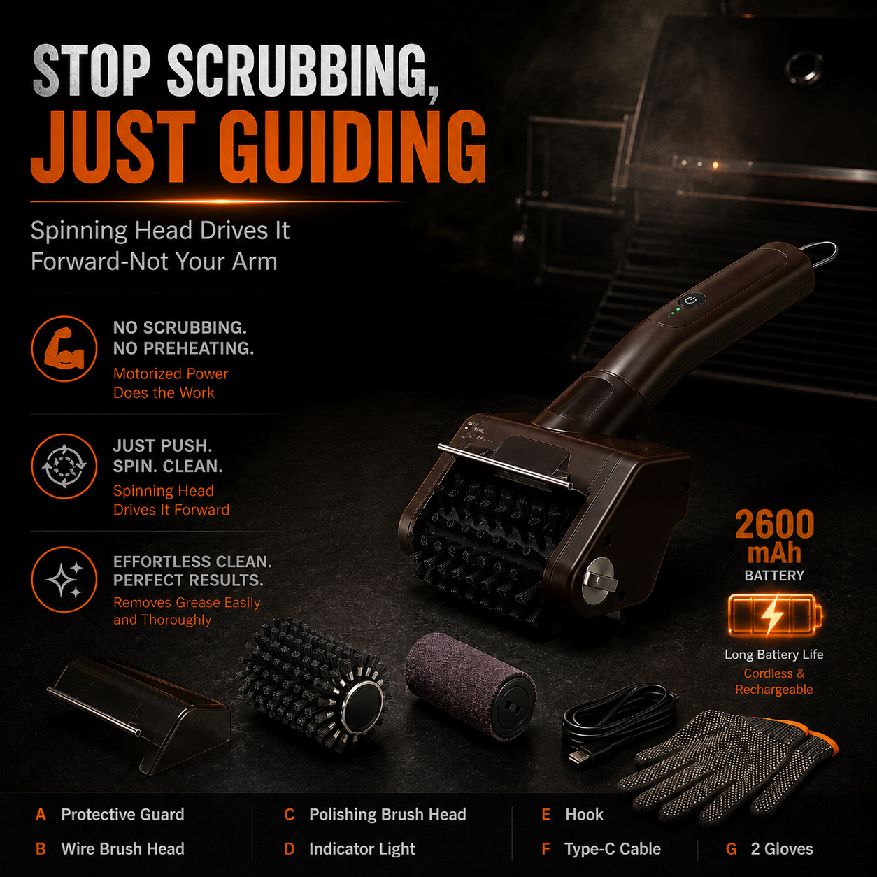 PowerClean Electric Grill Brush