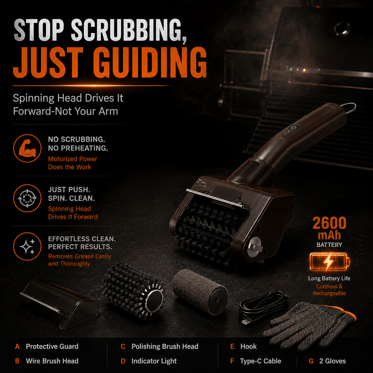 PowerClean Electric Grill Brush - MySerapy
